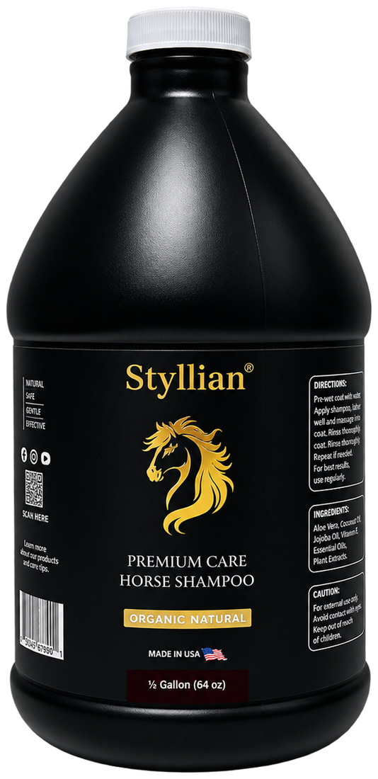 Styllian Premium Care horse shampoo, 64 oz bottle